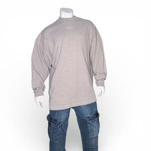 ESSENTIALS Fear of God Heather Grey Crew Neck Long Sleeve T-Shirt